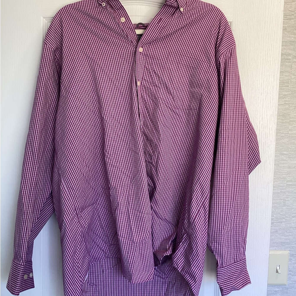 Kenneth Cole Reaction Mens Purple Dress Shirt XL EUC